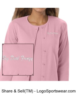 Blue Generation Ladies' Long Sleeve Button Front Cardigan Design Zoom